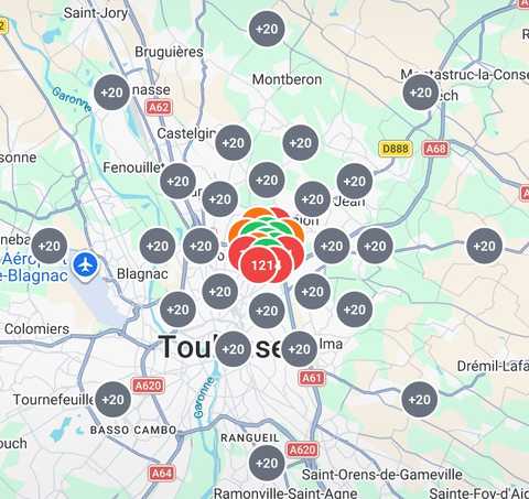 Carte de positionnement Google Maps